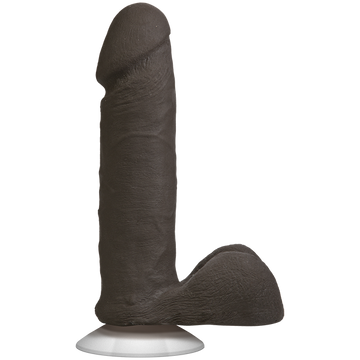 Фалоімітатор реалістик з мошонкою з кібершкіри Doc Johnson The Realistic Cock 6 inch Black (17,3 см) - фото