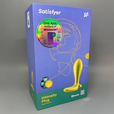 Анальная смарт-вибропробка Satisfyer Intensity Plug Gold золотистая - 2,5 см - фото