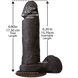 Фалоімітатор реалістик з мошонкою з кібершкіри Doc Johnson The Realistic Cock 6 inch Black (17,3 см) - фото товару
