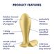 Анальная смарт-вибропробка Satisfyer Intensity Plug Gold золотистая - 2,5 см - фото товара