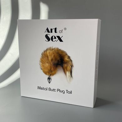 Анальная пробка с рыжим хвостом Foxy fox (3,4 см) Art of Sex size M