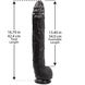 Величезний фалоімітатор Doc Johnson Dick Rambone Cock Black (довжина 42 см, діаметр 6 см) у п/е пакеті - фото товару