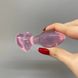 Стеклянная анальная пробка в форме сердца NS Novelties CRYSTAL HEART PINK (3 см) - фото товара