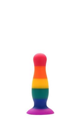 Анальная пробка радужная Dream toys Colourful Love Plug (4,5 см) - фото