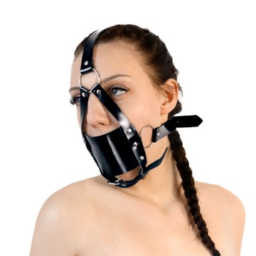 Кляп с маской-портупеей на голову Art of Sex Slave - фото