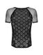 Мужская полупрозрачная футболка с орнаментом Obsessive T102 T-shirt S/M/L черная