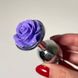 Анальная пробка со стразом и вибропулей Lux Active Rose фиолетовый (2,8 см) - фото товара