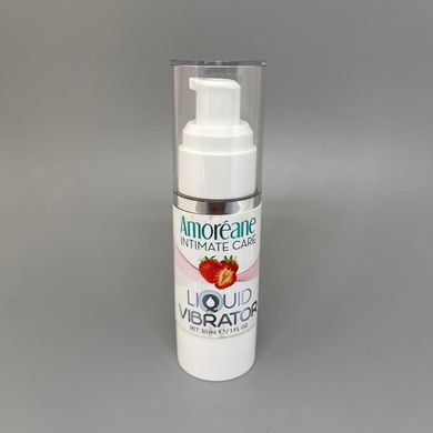 Смазка с эффектом вибрации Amoreane Med Liquid Vibrator Strawberry 30мл - фото
