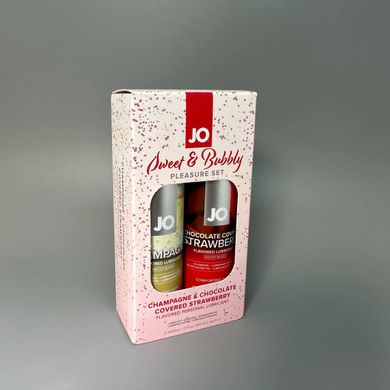 Оральні змазки System JO Sweet&Bubbly шампанське+полуниця (2×60 мл) - фото
