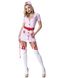 Эротический костюм медсестры розовый с красным поясом Le Frivole