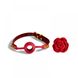 Кляп з кулькою та трояндою UPKO Rose Ball Gag червоний - фото товару