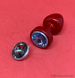 Анальна пробка с кристалами Diogol Anni Magnet Red (2,5 см) - фото товару