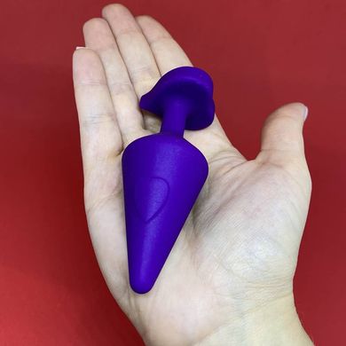Анальная пробка CHISA Luv Heart Plug-purple - фото