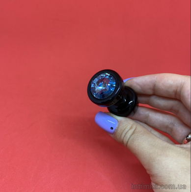 Анальная пробка со стразом Diogol ANNI round purple (2,5 см) - фото