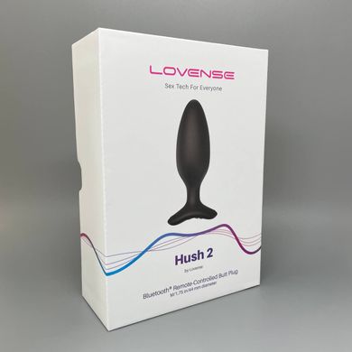 Lovense Hush 2 анальная смарт-вибропробка - размер M 4,5 см - фото