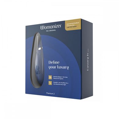 Womanizer Premium 2 - вакуумный стимулятор клитора Blueberry - фото