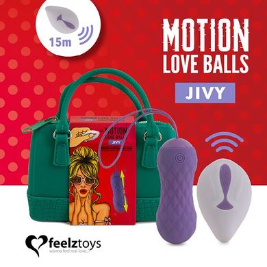 Вагінальні кульки з масажем FeelzToys Motion Love Balls Jivy - фото