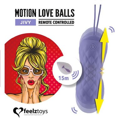 Вагинальные шарики с массажем FeelzToys Motion Love Balls Jivy - фото