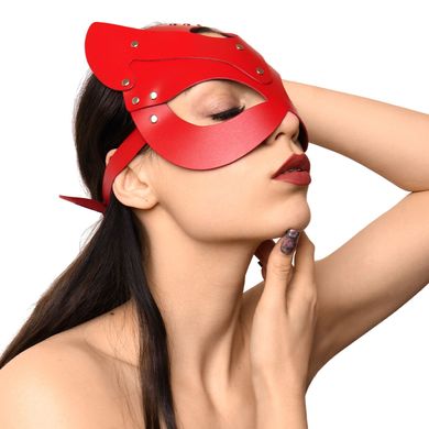 Шкіряна маска кішечки Art of Sex Cat Mask червона