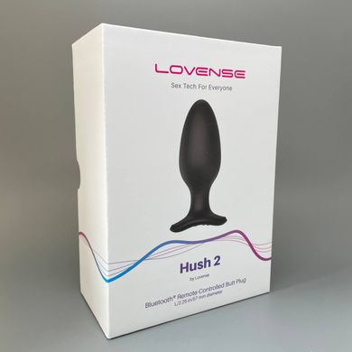 Lovense Hush 2 - анальная смарт-вибропробка размер L - 5,7 см - фото