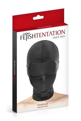 Капюшон для БДСМ Fetish Tentation Closed Hood черный