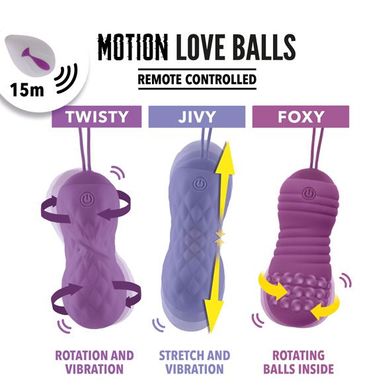 Вагінальні кульки з ротацією FeelzToys Motion Love Balls Twisty - фото