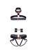 БДСМ набор для бондажа Leg Avenue Satin elastic harness Set, One size Black - фото товара