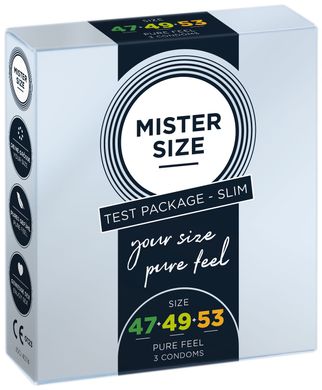 Презервативы Mister Size pure feel 47–49–53 (3 шт.) - фото