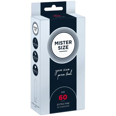 Презервативы Mister Size pure feel 60 (10 шт.) (мятая упаковка) - фото