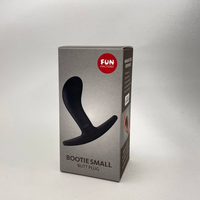 Fun Factory Bootie - силиконовая анальная пробка черная (2,7 см) - фото