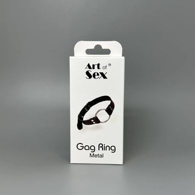 Кляп кожаный с кольцом Art of Sex - Gag Ring Metal - фото