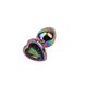 Анальная пробка со стразом-сердечко бензин Chisa HI-BASIC Jewelled Metal Rainbow Heart Butt Plug (2,7 см) - фото товара