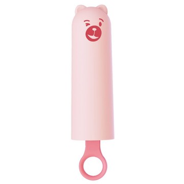 Фаллоимитатор с вибрацией в виде мороженого KissToy CuteVibe Teddy Pink Black Dildo (15,5 см) - фото