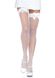 Чулки сетка с бантом Leg Avenue Fishnet Thigh Highs With Bow OS White - фото товара