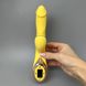 Вібратор з вакуумною стимуляцією + підігрів KissToy A-King Pro Yellow - фото товару