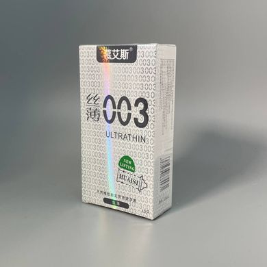Набор ультратонких презервативов 0,03 мм Muaisi Silver (12 шт) - фото