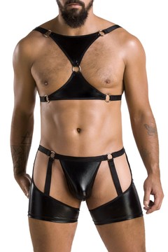 Комплект білизни для чоловіків Passion 047 SET ARON black L/XL - фото