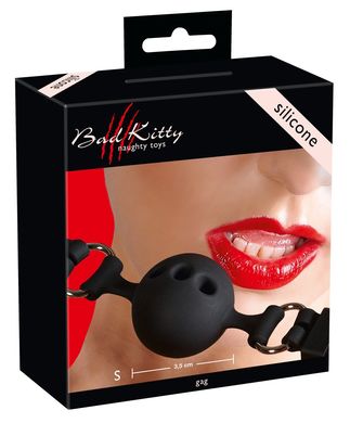 Кляп із кулькою силіконовий Bad Kitty Silikon Ball Gag S - фото