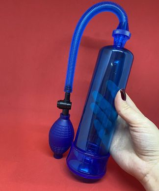 Вакуумна помпа для чоловіків Dream toys Menzstuff Penis Enlarger блакитна - фото