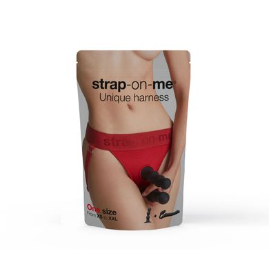 Труси для страпона Strap-On-Me HARNAIS LINGERIE UNIQUE One Size RED - фото