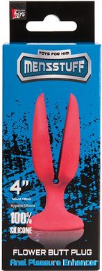 Анальный расширитель MENZSTUFF FLOWER BUTT PLUG 4INCH RED (10,5 см) - фото