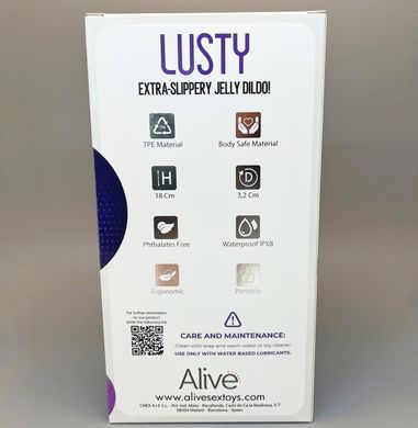 Фаллоимитатор Alive Jelly Dildo Lusty (18 см) (мятая упаковка) - фото