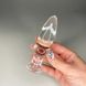 Скляна анальна пробка в формі шахового ферзя (3,2 см) - фото товару