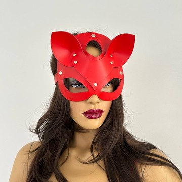 Маска кошечки Cat Mask красная