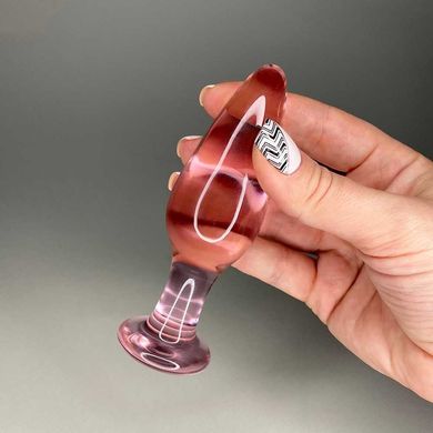 Скляна анальна пробка в формі продовгуватої краплі (3,3 см) - фото
