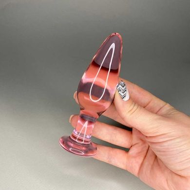 Скляна анальна пробка в формі продовгуватої краплі (3,3 см) - фото