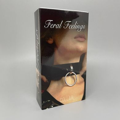Нашийник-чокер з кільцем для повідця Feral Feelings Collar чорний - фото