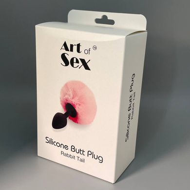 Пробка с хвостиком розовая 3,5см Art of Sex Silicone Rabbit Tail