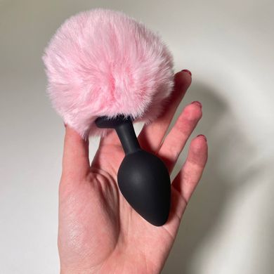 Пробка з хвостиком рожева 3,5см Art of Sex Silicone Rabbit Tail