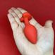 Анальная пробка с кристаллом Loveshop Red Silicone Heart (2,8 см) - фото товара